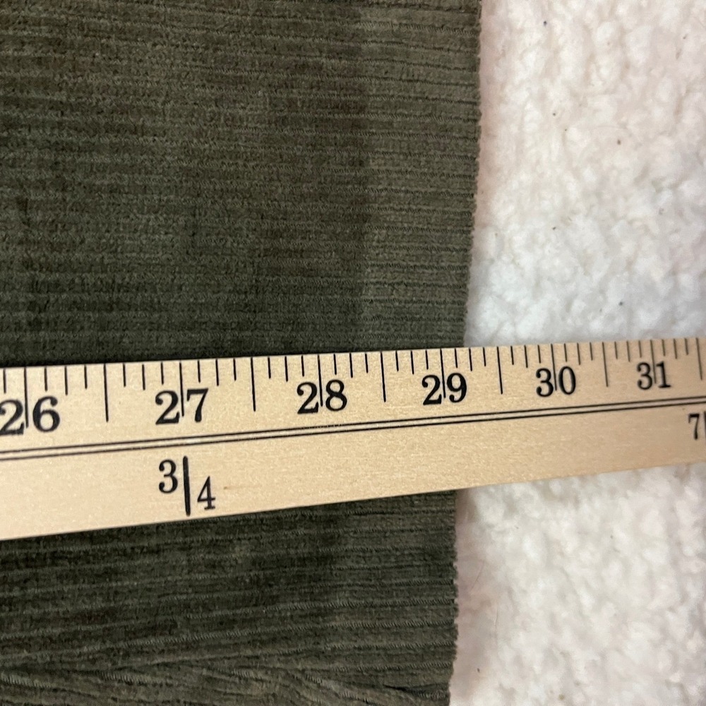 Aerie Pants Womens S Green Corduroy Flare Leg High Rise Elastic Waist 1453370966 - Picture 3 of 10